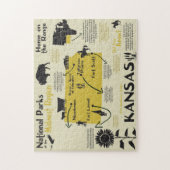 Kansas National Parks Infographic Map Legpuzzel (Verticaal)