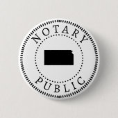Kansas Notary Public Ronde Button 5,7 Cm (Voorkant)