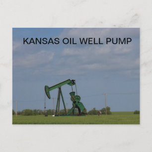 KANSAS OIL WELL PUMP Post Card Briefkaart
