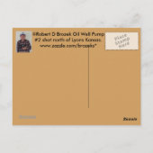 Kansas Oil Well Pump Post Kaart (Achterkant)