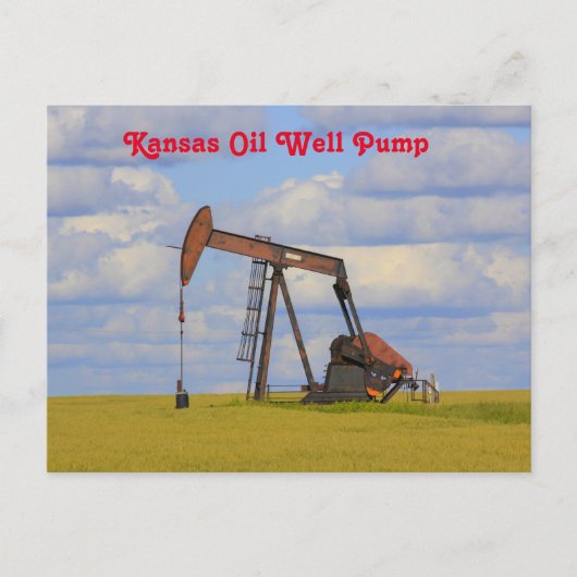 Kansas Oil Well Pump Post Kaart (Voorkant)