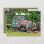 Kansas Old Boerderij Equipment Post Card Briefkaart (Voorkant / Achterkant)