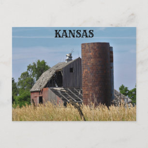 Kansas Old Country Barn Post Card Briefkaart