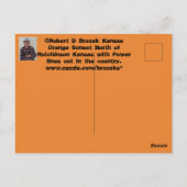 Kansas Oranje Sunset met Power Line Post Kaart (Achterkant)