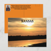 Kansas Oranje Sunset w Reflection Post Kaart (Voorkant / Achterkant)