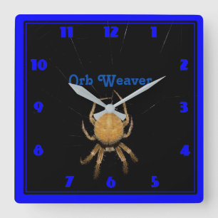 Kansas Orb Weaver Square Clock Vierkante Klok