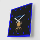 Kansas Orb Weaver Square Clock Vierkante Klok (Hoek)
