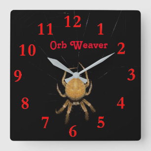 Kansas Orb Weaver Square Clock Vierkante Klok