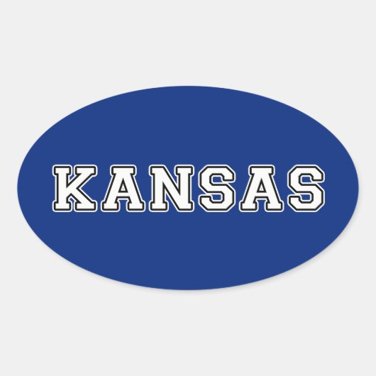 Kansas Ovale Sticker (Voorkant)