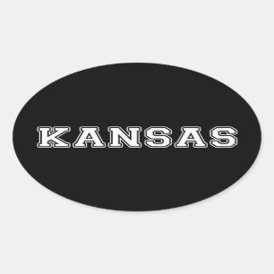 Kansas Ovale Sticker