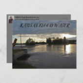 Kansas Overstromend water over een weg na de Kaart (Voorkant / Achterkant)