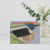 Kansas Overstromend water POST KAART (Staand voorkant)
