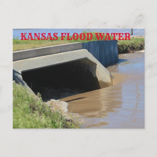 Kansas Overstromend water POST KAART (Voorkant)