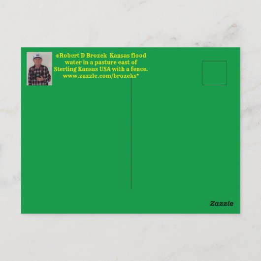 Kansas overstroomt water in een Kaart van de weide (Achterkant)