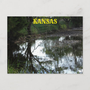 Kansas overstroomt water in een Kaart van de weide