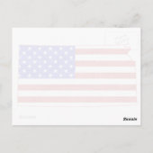 Kansas Patriotic State Shaped American Flag Briefkaart (Achterkant)