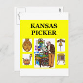 KANSAS-plukker Briefkaart (Voorkant / Achterkant)