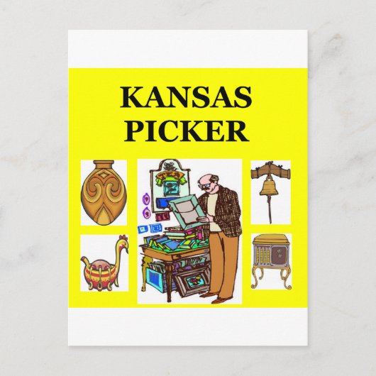KANSAS-plukker Briefkaart (Voorkant)