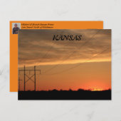 Kansas Power Line Sunset Post Kaart (Voorkant / Achterkant)