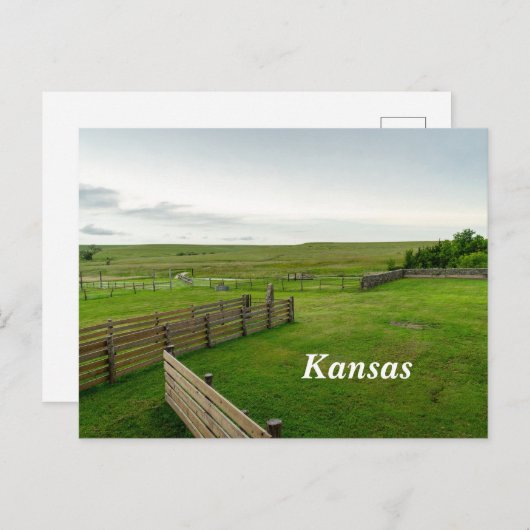 Kansas Prairie Briefkaart (Voorkant / Achterkant)