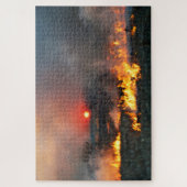 Kansas Prairie Burn op Sunset Legpuzzel (Verticaal)