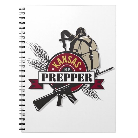 Kansas Prepper Logo Design Notitieboek (Voorkant)