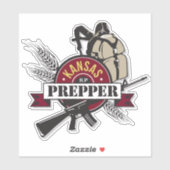 Kansas Prepper op maat gesneden transparante stick Sticker (Vel)