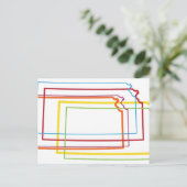 kansas pride blur briefkaart (Staand voorkant)