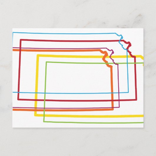 kansas pride blur briefkaart (Voorkant)