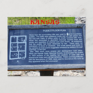 Kansas Pueblo Floor Sign Post Kaart