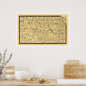 Kansas Railroad Map 1897 Poster (Keuken)