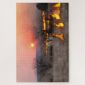 Kansas Rancher controleert brandlijn Legpuzzel (Verticaal)