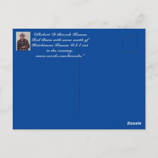 Kansas Red Barn Kerstmis Briefkaart (Achterkant)