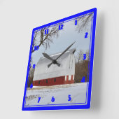 Kansas Red Barn Vierkante Klok (Hoek)