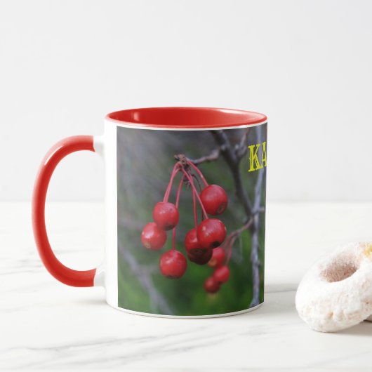 Kansas Red Berries Coffee Mok (Met donut)