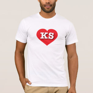 Kansas Red Heart - Ik hou van KS T-shirt