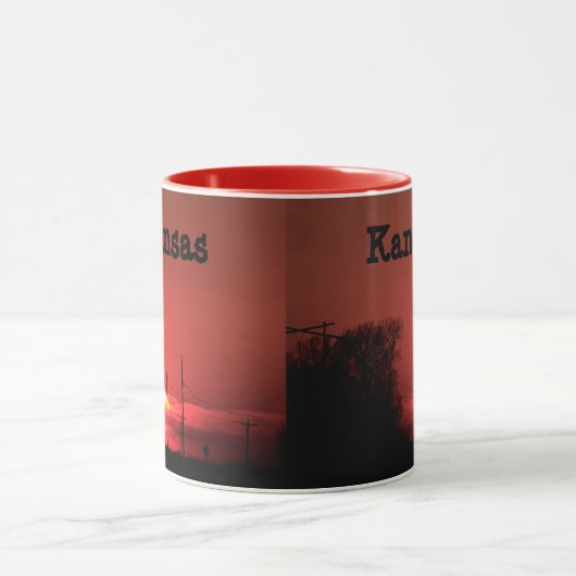 Kansas RED SUNSET Coffee Mok (Midden)