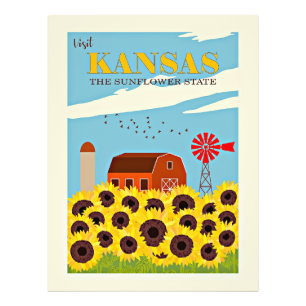 Kansas reis door de jaren heen foto afdruk