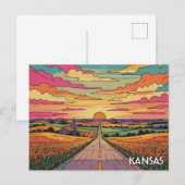 Kansas Reizen Briefkaart (Voorkant / Achterkant)