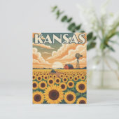 Kansas Reizen Briefkaart (Staand voorkant)