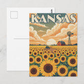 Kansas Reizen Briefkaart (Voorkant / Achterkant)