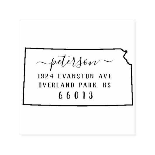 Kansas retouradres stempel zelf-inkt (Design)