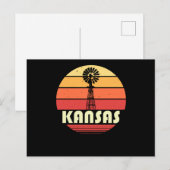 Kansas Retro Briefkaart (Voorkant / Achterkant)
