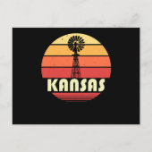 Kansas Retro Briefkaart (Voorkant)
