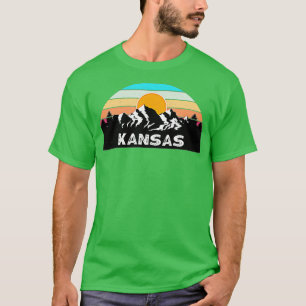 Kansas Retro Sunset Mountain Kansas lovers T-shirt