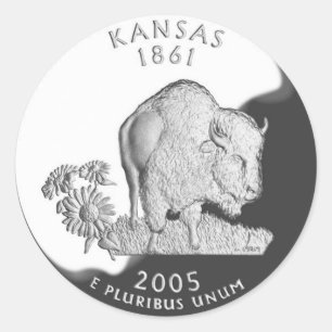 Kansas Ronde Sticker