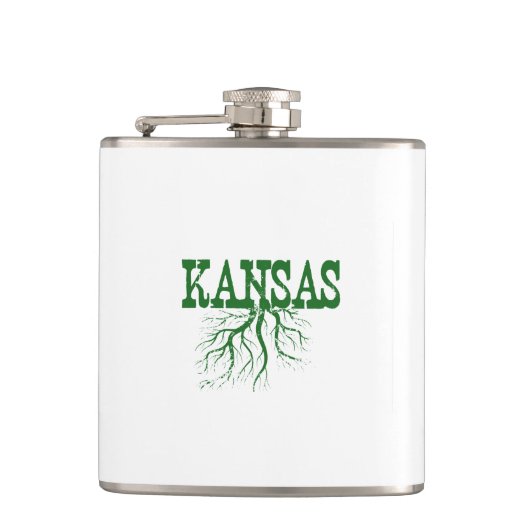 Kansas Roots Word Art Heupfles (Voorkant)
