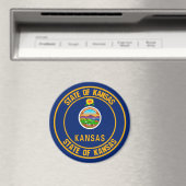 Kansas Round Emblem Magneet (Insitu (Vaatwasser))