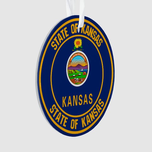 Kansas Round Emblem Ornament (voorkant)