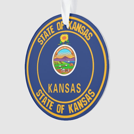 Kansas Round Emblem Ornament (voorkant)